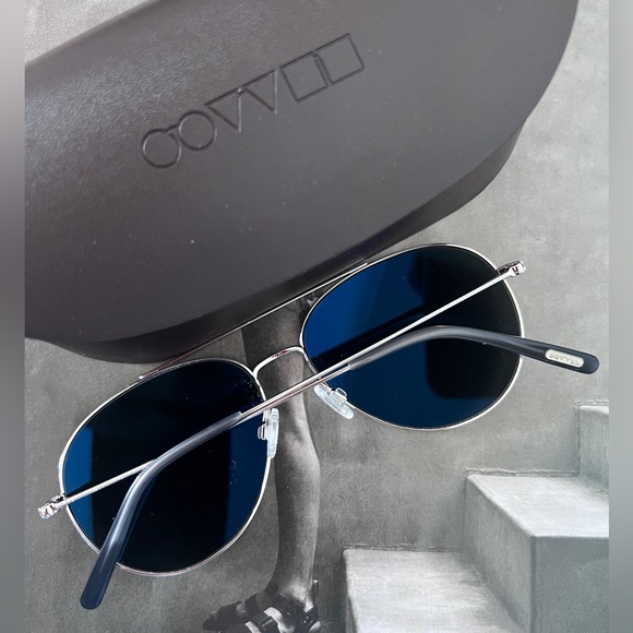 Oliver Peoples Airdale Men’s Polarized Aviator Sunglasses - Picture 6 of 9